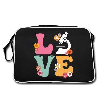 Love Medical Lab Scientist Boho Rainbow MLS - Retro Bag - black/white - Back