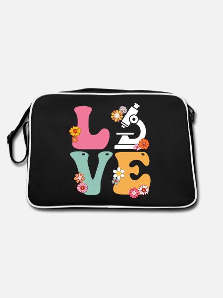 Love Medical Lab Scientist Boho Rainbow MLS - Retro Bag - black/white - Back