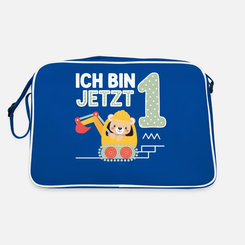 Je suis maintenant 1 Bagger Bear 1er anniversaire Sac Retro