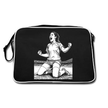 Footballer's shirt: midfielder with a view - Retro Bag - black/white - Back