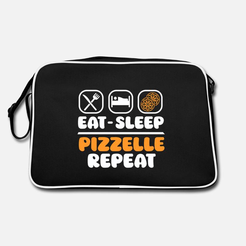 Pizzelle Waffel Keks Eat Sleep Pizzelle Repeat Retro Tasche