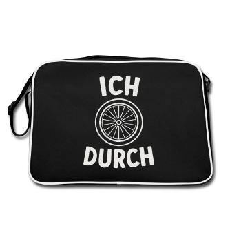 I'm going crazy – bike - Retro Bag - black/white - Back