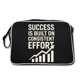 Success comes from constant effort - - Retro Bag - black/white - Back