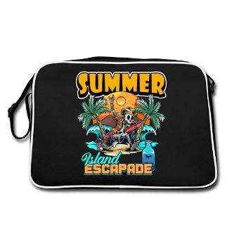 Escapade sur l’île d’été Design - Sac Retro - noir/blanc - Dos