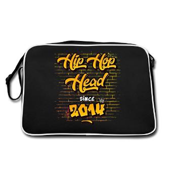 Tête de hip-hop depuis 2014 - 11 ans de pure vibes - Sac Retro - noir/blanc - Dos