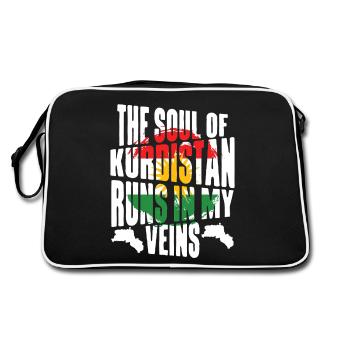 The Soul Of Kurdistan Kurd Kurds - Retro Bag - black/white - Back