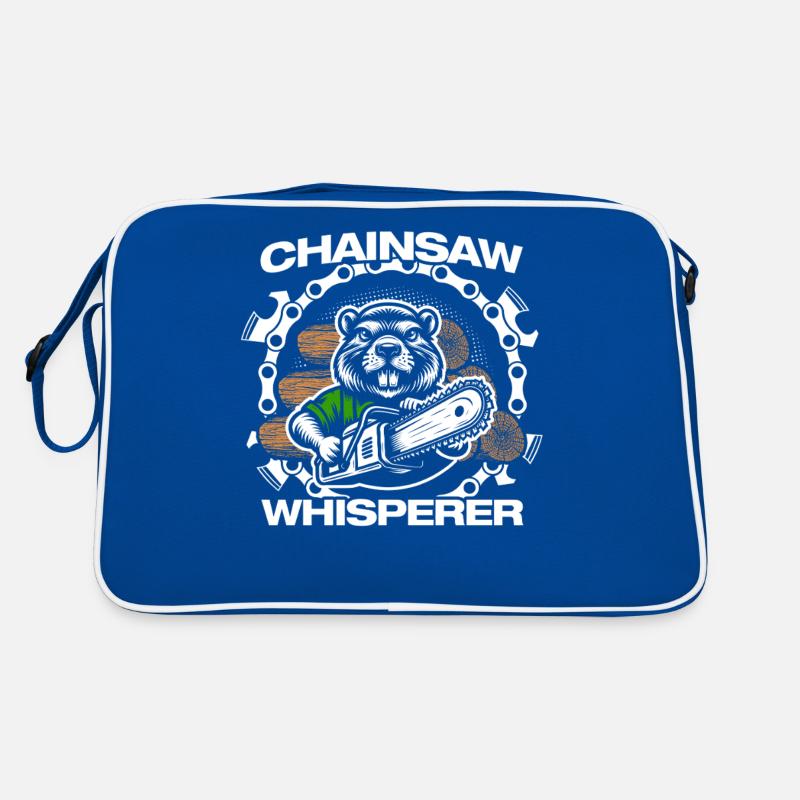 Tronçonneuse chuchoteur bois bûcheron forestier Sac Retro