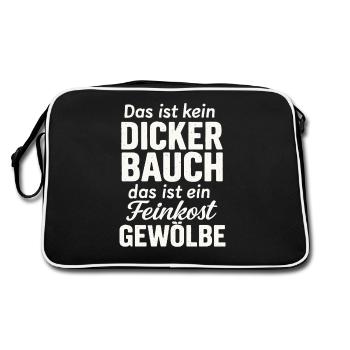 Voûte d’épicerie fine – Drôle de dicton pour les connaisseurs - Sac Retro - noir/blanc - Dos