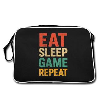 Eat Sleep Gamble - Retro Bag - black/white - Back