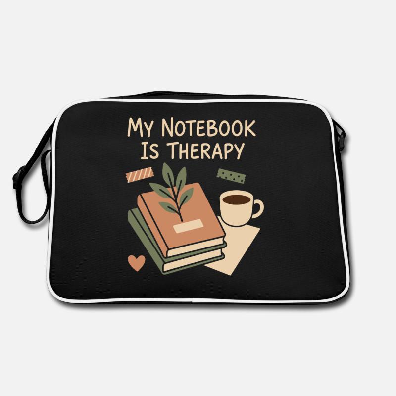 Journaling Aesthetic Creative Planer Life Writing - Retro Tasche - Schwarz/Weiß