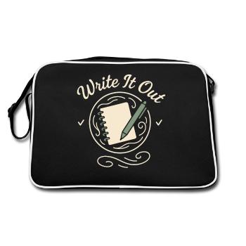 Tenue d’un journal Esthétique Planificateur créatif Écriture de vie - Sac Retro - noir/blanc - Dos