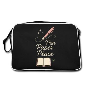 Tenue d’un journal Esthétique Planificateur créatif Écriture de vie - Sac Retro - noir/blanc - Dos