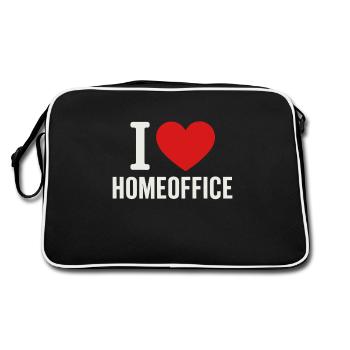 J’adore travailler à domicile - Sac Retro - noir/blanc - Dos