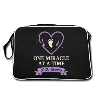 Nicu Parent Pride Preemie Warrior Newborn - Retro Bag - black/white - Back