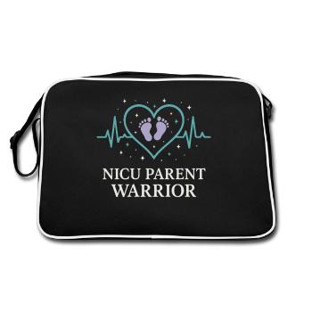 Nicu Parent Pride Preemie Warrior Newborn - Retro Bag - black/white - Back