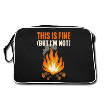 Changement climatique Anxiété Gen Z Eco Stress Doomscroll - Sac Retro - noir/blanc - Dos