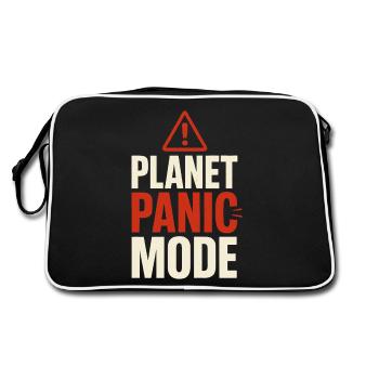 Changement climatique Anxiété Gen Z Eco Stress Doomscroll - Sac Retro - noir/blanc - Dos