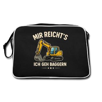 J’en ai assez, je vais creuser une chemise - Sac Retro - noir/blanc - Dos