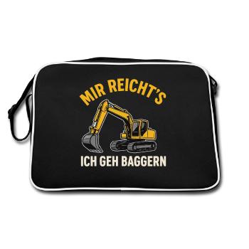 J’en ai assez, je vais creuser - Sac Retro - noir/blanc - Dos