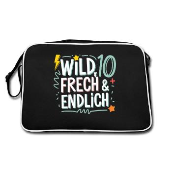 Sauvage, effronté et enfin 10 ans 10e anniversaire - Sac Retro - noir/blanc - Dos