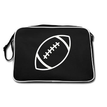 American Football – Minimalist & Sporty - Retro Bag - black/white - Back