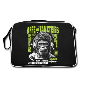 Sound Tolle Shirt: Gorilla styles up the beat - Retro Bag - black/white - Back