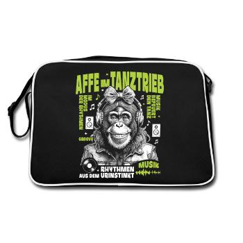 Rhythm Club Shirt: Wild Monkeys on the Dancefloor - Retro Bag - black/white - Back