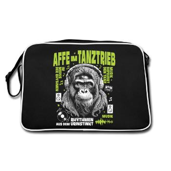 Instinct Bass Shirt : Singe bouclé au niveau de fréquence - Sac Retro - noir/blanc - Dos