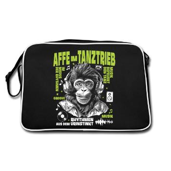 Headphones Groove Shirt : Monkeys in Bass Flow - Sac Retro - noir/blanc - Dos