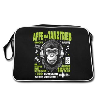 Jungle Bass T-Shirt – Young Chimpanzee Groove - Sac Retro - noir/blanc - Dos