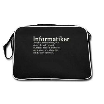 Computer scientist definition funny - Retro Bag - black/white - Back