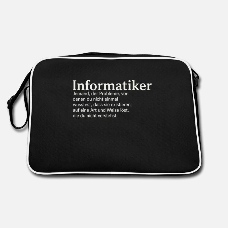 Informatiker Definition lustig Retro Tasche