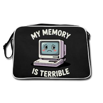Ma mémoire est terrible Drôle d’ordinateur Drôle de codage - Sac Retro - noir/blanc - Dos