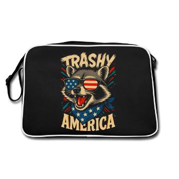 Raton laveur trashy america - Sac Retro - noir/blanc - Dos