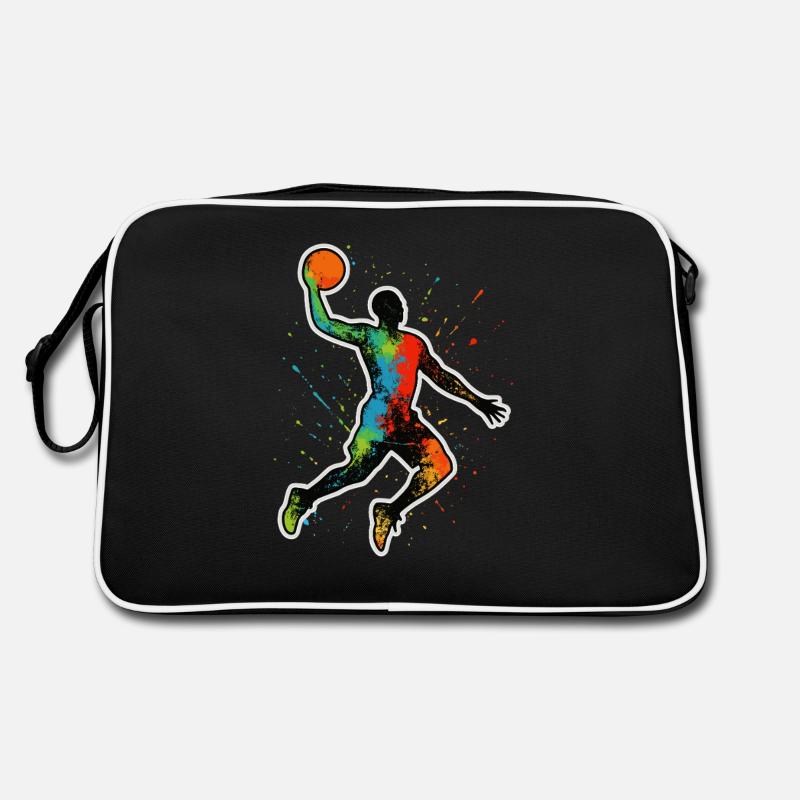 Basketball Splash Dunk – Explosion de couleurs en mouvement Sac Retro