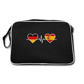 Germany Spain Heartbeat - Retro Bag - black/white - Back