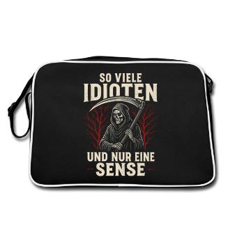 Tant d’idiots – et une seule faux - Sac Retro - noir/blanc - Dos
