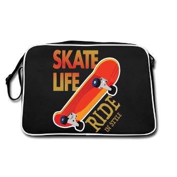 Skateboard Passion - Planche de Skate sports - Sac Retro - noir/blanc - Dos