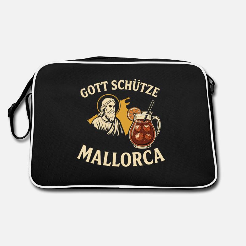 Gott schütze Mallorca – Sangria & Sonne Retro Tasche