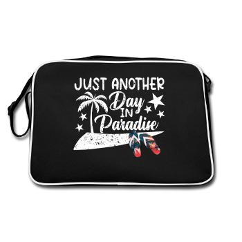 Juste un autre jour au paradis Flip Flops Beach - Sac Retro - noir/blanc - Dos