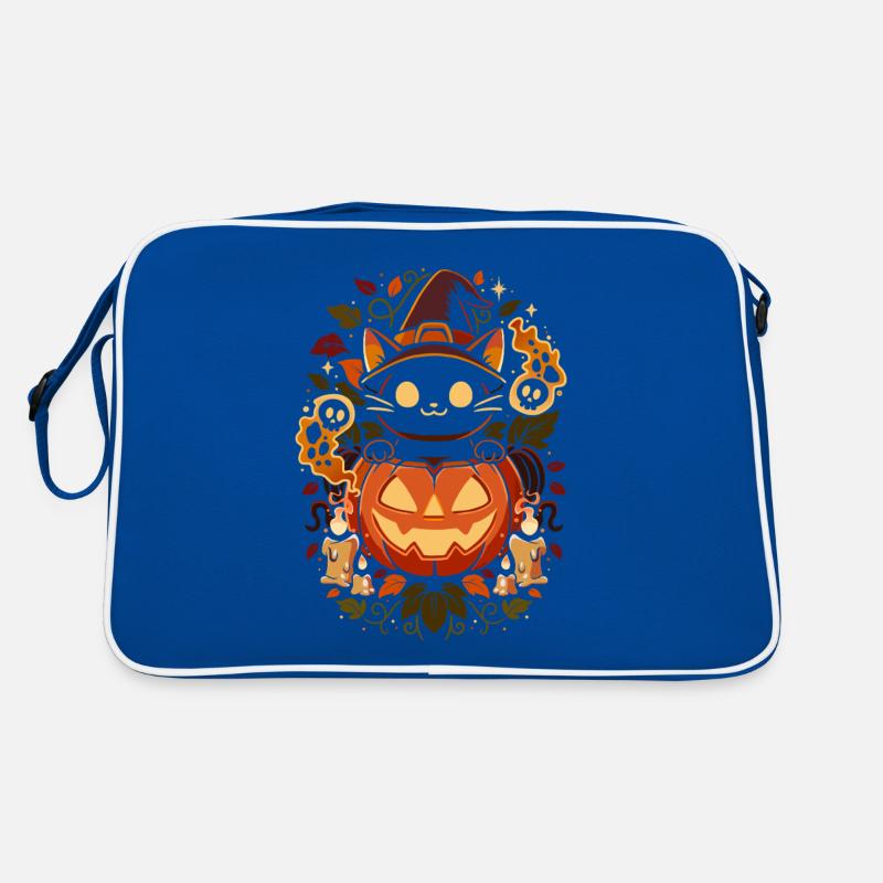 Halloween Pumpkin Cat Retro Bag