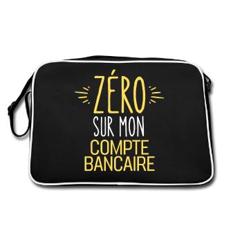 ZERO Sur Mon Compte Bancaire - Sac Retro - noir/blanc - Dos