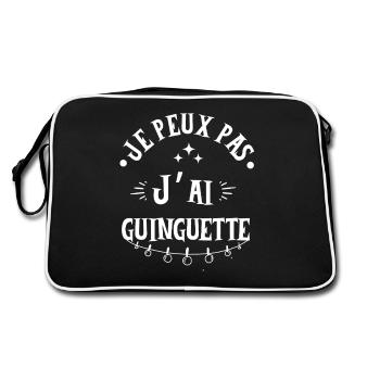 JE PEUX PAS J'AI GUINGUETTE - Sac Retro - noir/blanc - Dos
