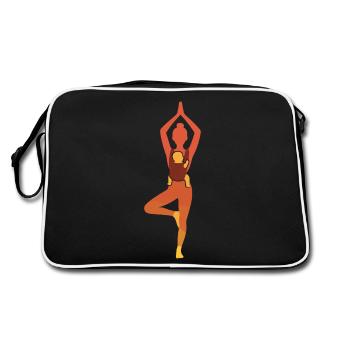 Yoga mom with baby carrier - Retro Bag - black/white - Back