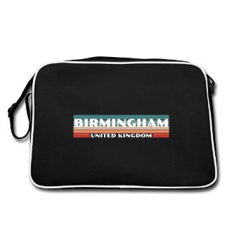 Birmingham UK British British - Retro Bag - black/white - Back