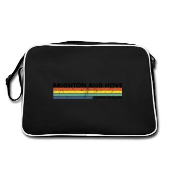 Brighton And Hove UK Vintage British British - Retro Bag - black/white - Back