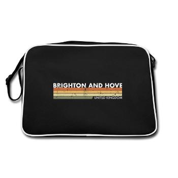 Brighton And Hove UK Vintage British British - Retro Bag - black/white - Back