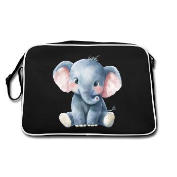Bébé éléphant - Sac Retro - noir/blanc - Dos
