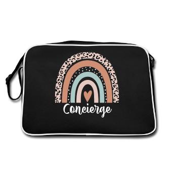 Concierge Rainbow Leopard Funny Concierge - Sac Retro - noir/blanc - Dos