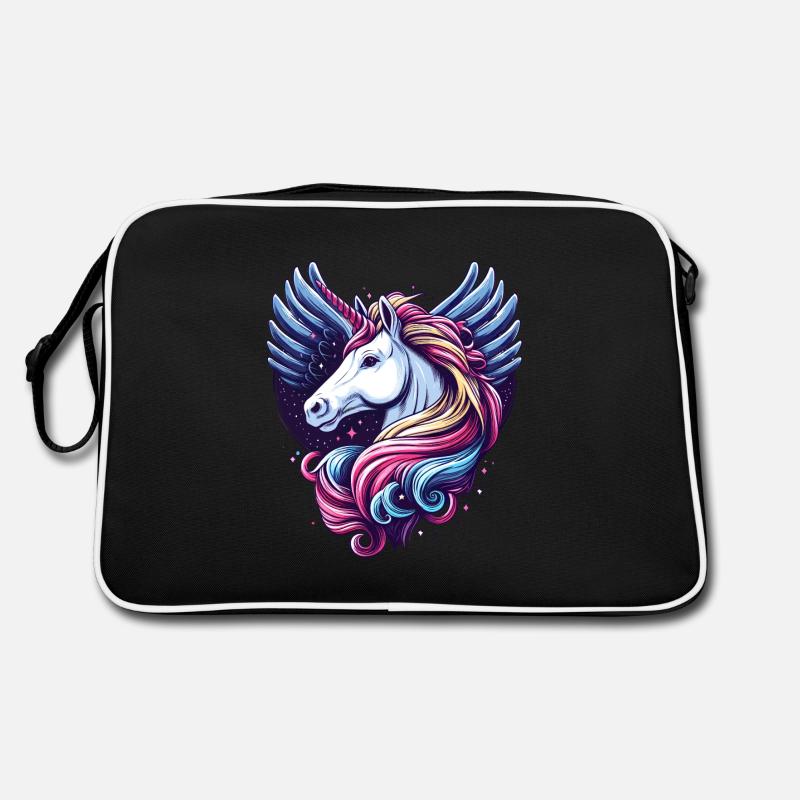 UNICORN FAIRY TALE PRINCESS CASTLE MAGIC CREATIVE Retro Bag